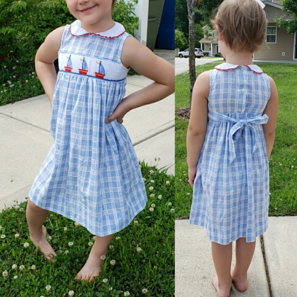 Smocked Sailboat Dress